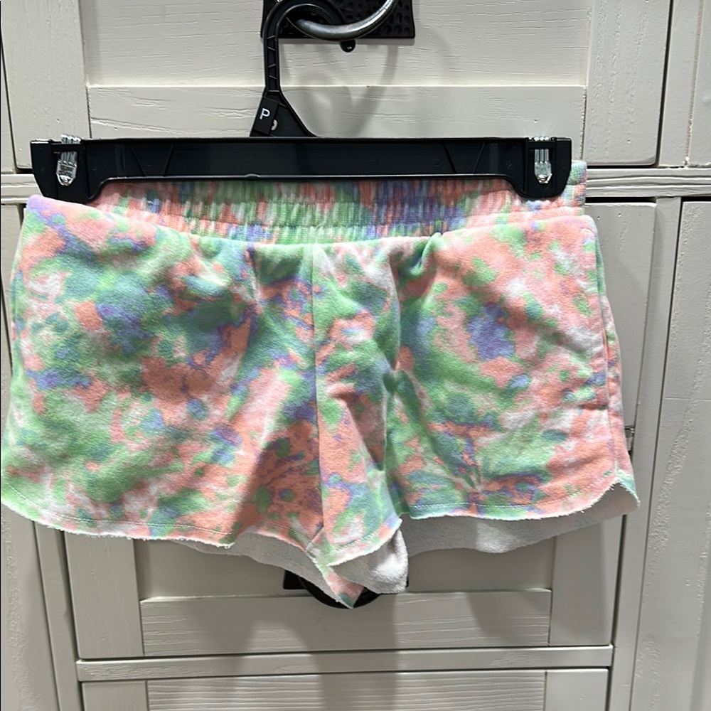 Art Class Pink and Green Tie-Dye Shorts